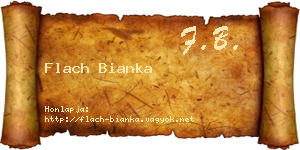 Flach Bianka névjegykártya